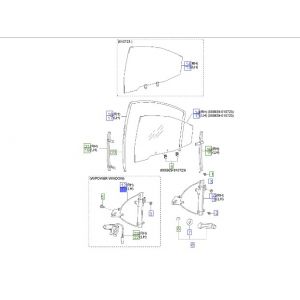 منظم كهربائي لرفع و تنزيل زجاج الباب الخلفي يسار