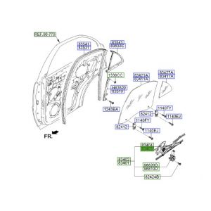 منظم كهربائي لرفع و تنزيل زجاج الباب الخلفي يسار