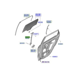 منظم رفع و تنزيل زجاج الباب الخلفي اليسار