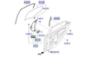 منظم كهربائي لرفع و تنزيل زجاج الباب الخلفي يمين