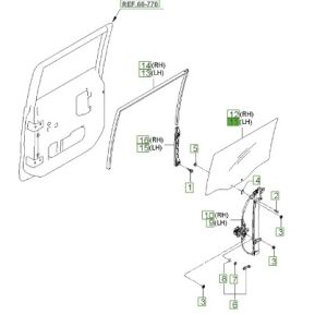زجاج نافذة الباب