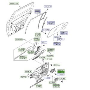 دينمو زجاج الباب الخلفي يسار