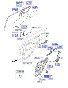 دينمو زجاج الباب الخلفي يسار