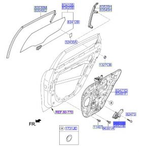 دينمو زجاج الباب الخلفي يسار