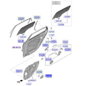 دينمو زجاج الباب الخلفي يسار