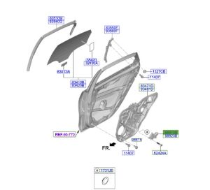 دينمو زجاج الباب الخلفي يسار