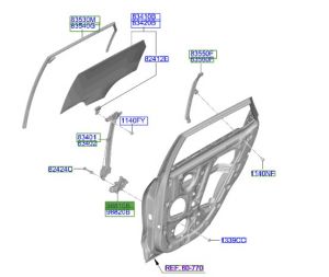 دينمو زجاج الباب الخلفي يسار