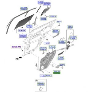 دينمو زجاج الباب الخلفي يمين