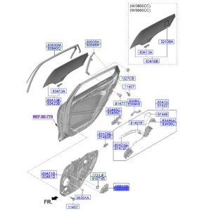 دينمو زجاج الباب الخلفي يمين