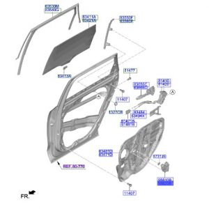 دينمو زجاج الباب الخلفي يمين