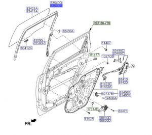 مجرى زجاج باب خلفي