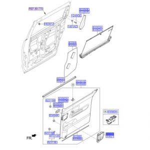 جرم مقبض باب داخلي خلفي يسار