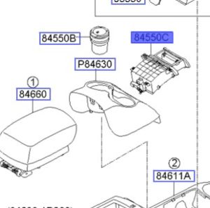علبة طفاية السجائر على الطبلون