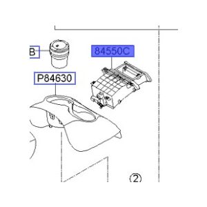 علبة طفاية السجائر على الطبلون