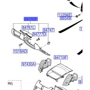 قطعة طبلون سفلية يسار
