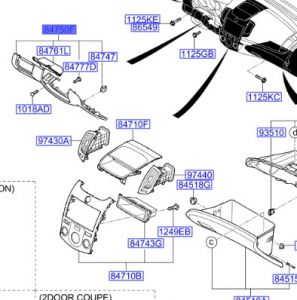 قطعة طبلون سفلية يسار