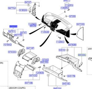 قطعة طبلون سفلية يسار