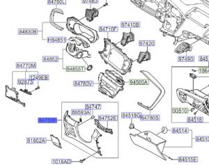 قطعة طبلون سفلية يسار