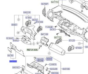 قطعة طبلون سفلية يسار