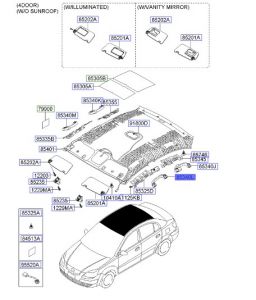 مقبض سقف أمامي يسار