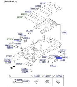 مقبض سقف أمامي يسار