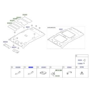 مقبض سقف خلفي يمين