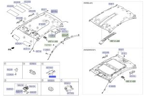 مقبض سقف أمامي يمين