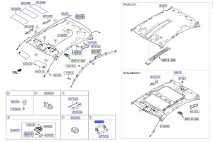مقبض سقف خلفي يسار