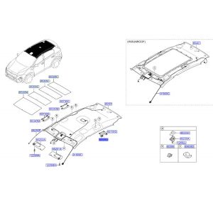 مقبض سقف خلفي يسار