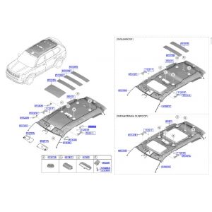 مقبض سقف خلفي يسار