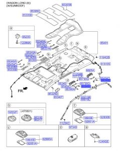 مقبض سقف أمامي يسار
