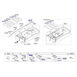 مقبض سقف خلفي يسار