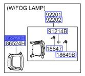 ديكور شبك فتحة كشاف أمامي يسار