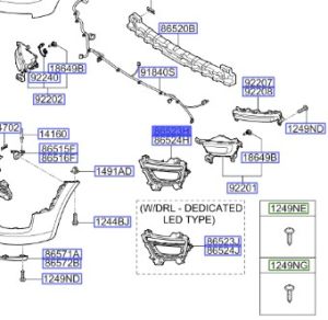 ديكور شبك فتحة كشاف أمامي يسار