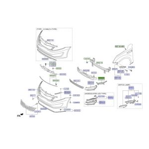 شبك صدام أمامي سفلي يسار