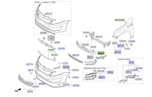 شبك صدام أمامي سفلي يمين