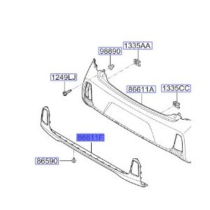 جلدة صدام خلفي سفلية