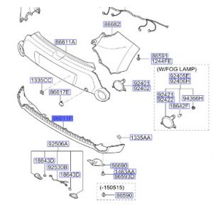 جلدة صدام خلفي سفلية