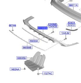 جلدة صدام خلفي سفلية