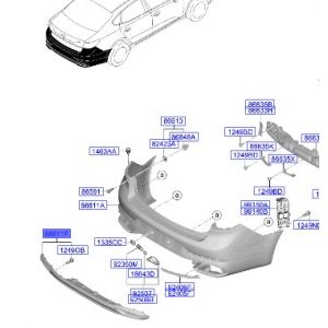 جلدة صدام خلفي سفلية