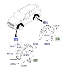 بطانة رفرف أمامي يسار