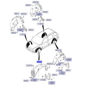 بطانة رفرف أمامي يسار