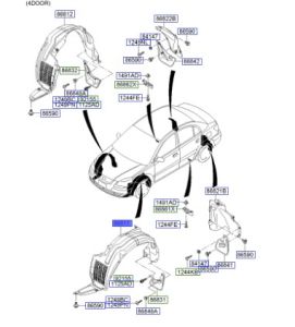 بطانة رفرف أمامي يسار
