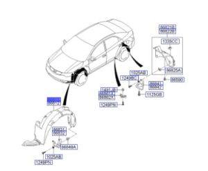 بطانة رفرف أمامي يسار