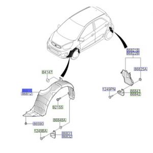 بطانة رفرف أمامي يسار