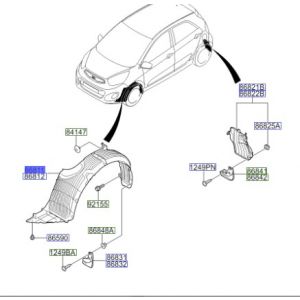 بطانة رفرف أمامي يسار