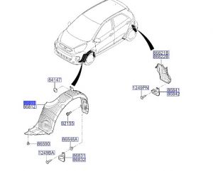 بطانة رفرف أمامي يسار