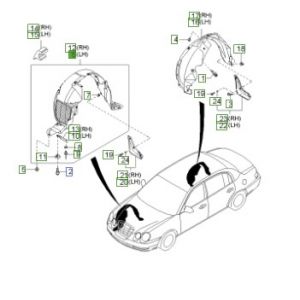 بطانة رفرف أمامي يسار