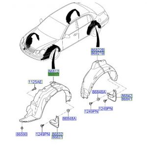 بطانة رفرف أمامي يسار
