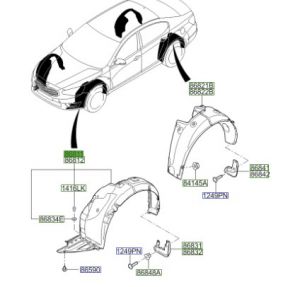 بطانة رفرف أمامي يسار